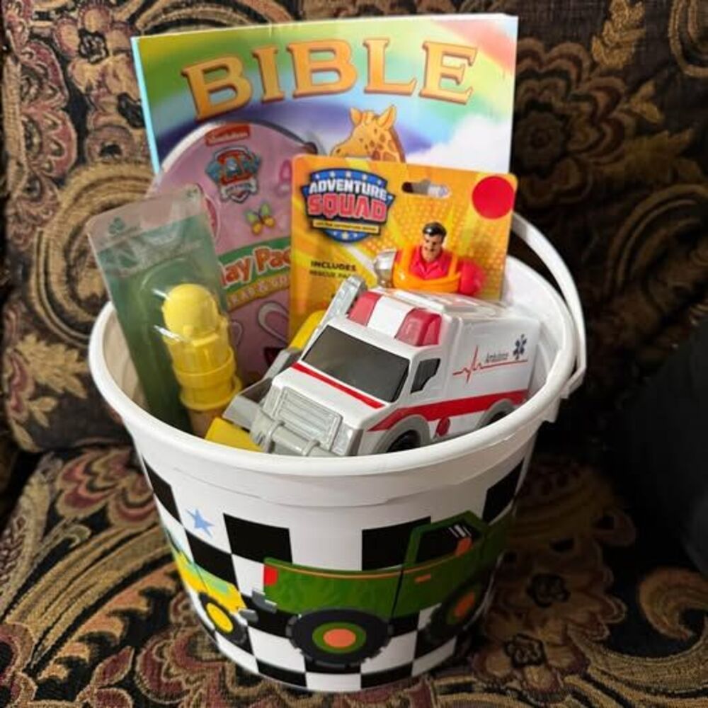 Boys vehicle Easter Basket Lot